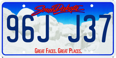 SD license plate 96JJ37