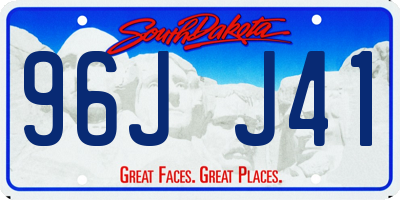 SD license plate 96JJ41