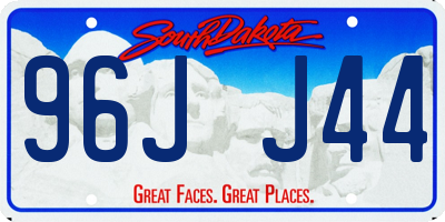 SD license plate 96JJ44