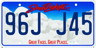 SD license plate 96JJ45