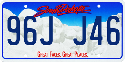 SD license plate 96JJ46