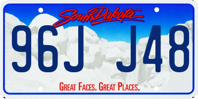 SD license plate 96JJ48