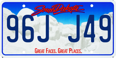 SD license plate 96JJ49