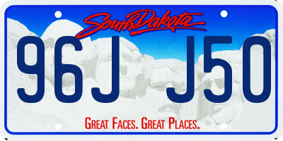 SD license plate 96JJ50