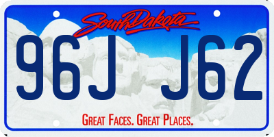 SD license plate 96JJ62