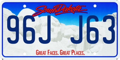 SD license plate 96JJ63