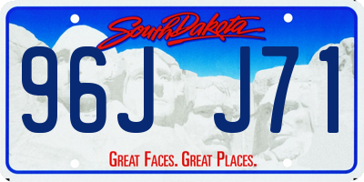 SD license plate 96JJ71