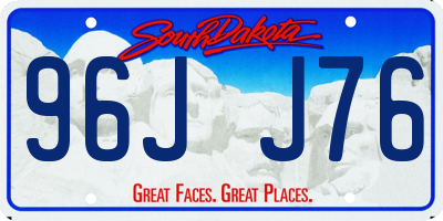 SD license plate 96JJ76