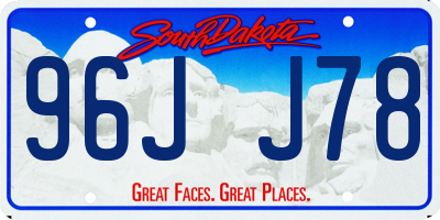 SD license plate 96JJ78