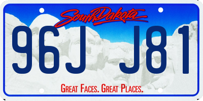 SD license plate 96JJ81