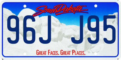SD license plate 96JJ95