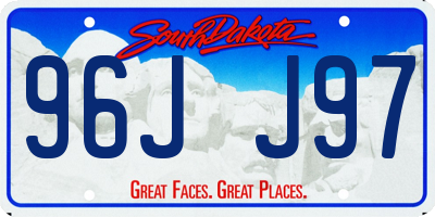 SD license plate 96JJ97