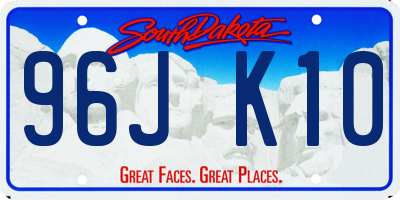 SD license plate 96JK10