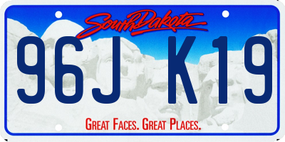 SD license plate 96JK19