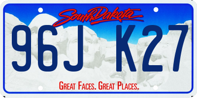 SD license plate 96JK27