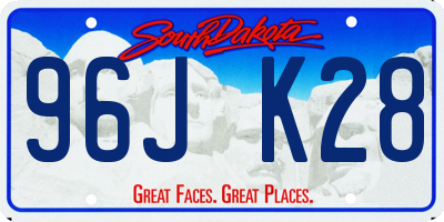 SD license plate 96JK28