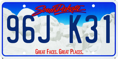 SD license plate 96JK31