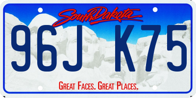 SD license plate 96JK75