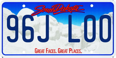 SD license plate 96JL00