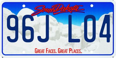 SD license plate 96JL04