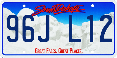 SD license plate 96JL12