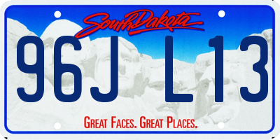 SD license plate 96JL13