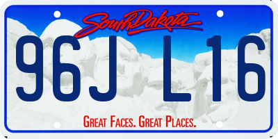 SD license plate 96JL16