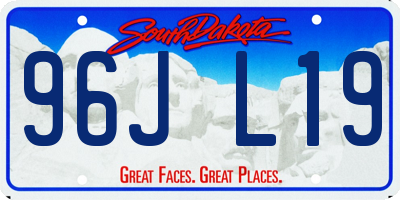 SD license plate 96JL19