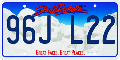 SD license plate 96JL22