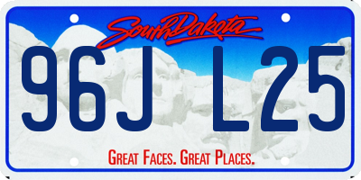 SD license plate 96JL25
