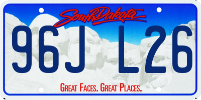 SD license plate 96JL26