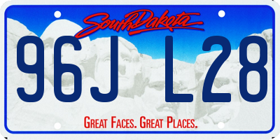 SD license plate 96JL28