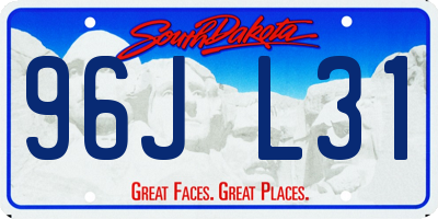 SD license plate 96JL31