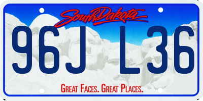 SD license plate 96JL36