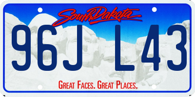 SD license plate 96JL43
