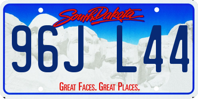 SD license plate 96JL44