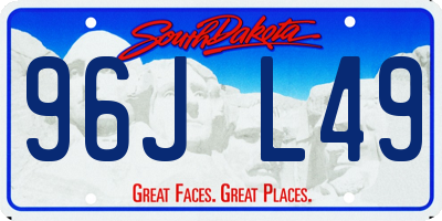 SD license plate 96JL49