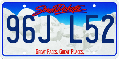 SD license plate 96JL52