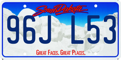 SD license plate 96JL53