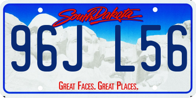 SD license plate 96JL56
