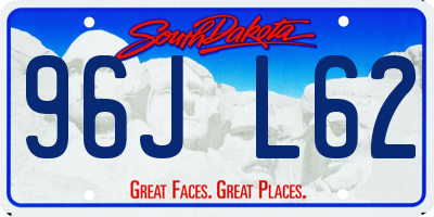 SD license plate 96JL62