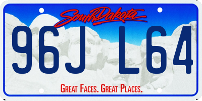 SD license plate 96JL64
