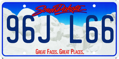 SD license plate 96JL66