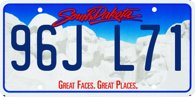SD license plate 96JL71