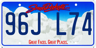 SD license plate 96JL74