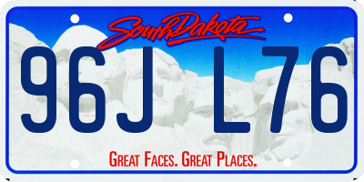 SD license plate 96JL76