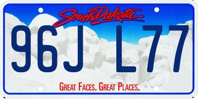 SD license plate 96JL77