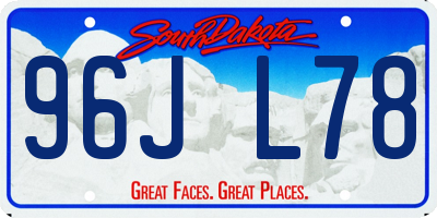 SD license plate 96JL78