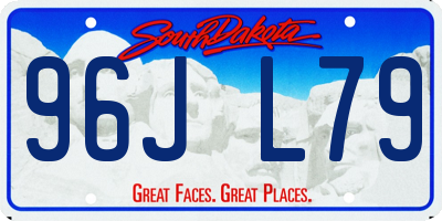 SD license plate 96JL79