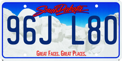 SD license plate 96JL80
